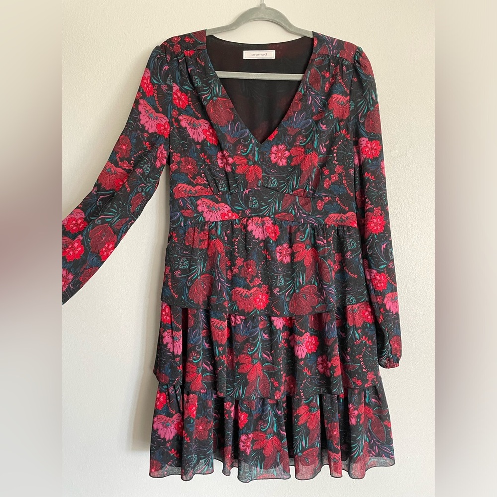 Promod Frilly Patterned Dress - Picture 6 of 7